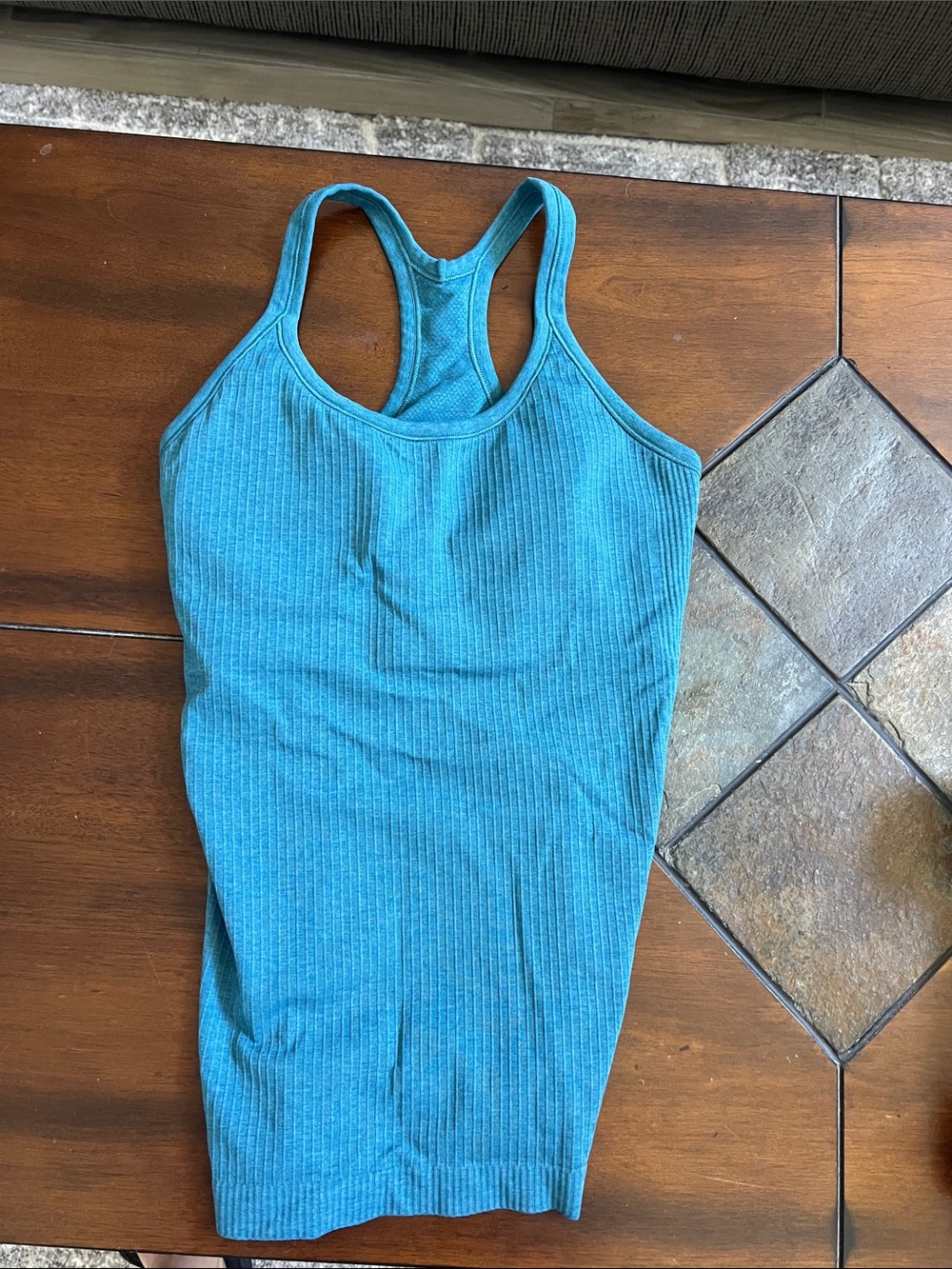 Lululemon Blue Ribbed Racerback Tank Top - Women